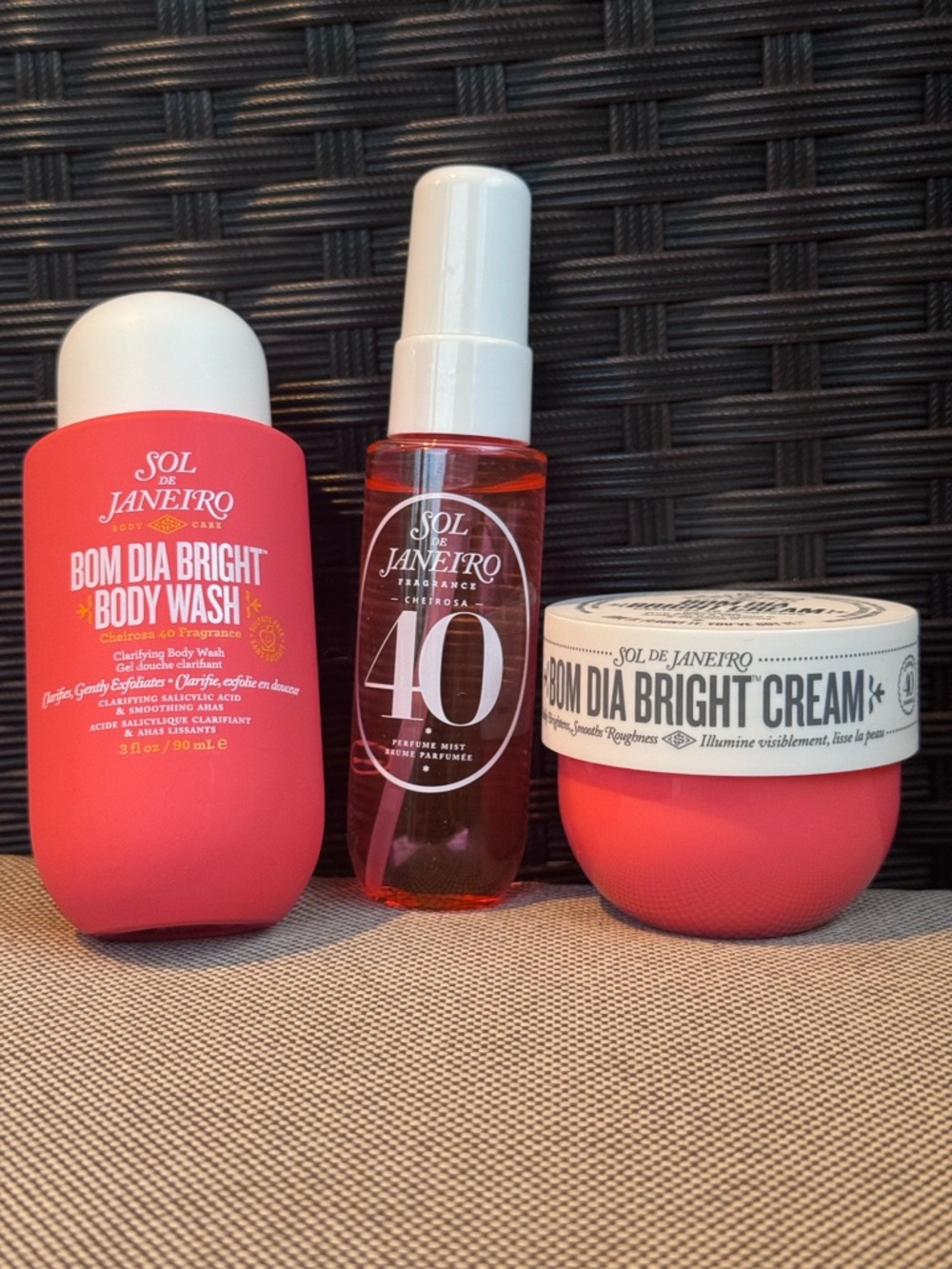 New SOL DE JANEIRO Jet Set Bom Dia Bright Shower Gel Cream Mist Cheirosa 40